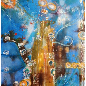 Turnul haosului pictura abstracta pe panza. Lucrari de Zsolt Böszörményi Kovács, , , ARTYNOS