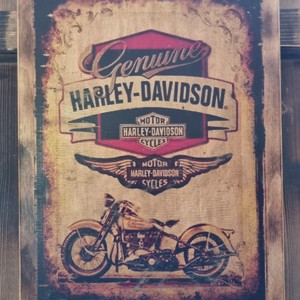 Harley Davidson imagine din lemn, Casa & Stil de viata, Accesorii pentru decorat casa, Picturi murale, Arta de perete din lemn, , ARTYNOS