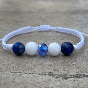 Set de brățări minerale Lapis Lazuli și jad alb -  - Artynos.ro