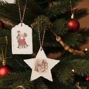 Set trei decoruri - crăciun - decorațiuni de crăciun de casă - figurine pentru pomul de crăciun - Artynos.ro