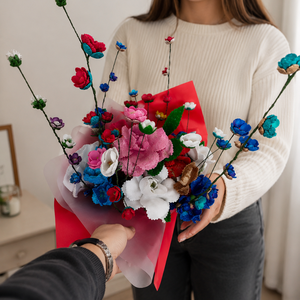 Buchet decorativ handmade cu sclipici - casă & stil de viață - decorațiuni de casă - accesorii florale - buchete de flori - Artynos.ro