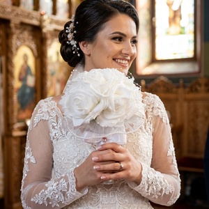 Buchet de Mireasă Pearl Elegance - accesorii nuntă - buchet mireasă  - Artynos.ro