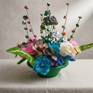 Aranjament Floral Decorativ in Palarie Verde - Artynos.ro