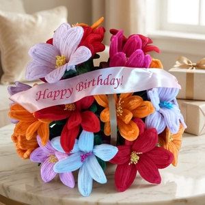 Aranjament Floral Textil Happy Birthday � O Explozie de Culoare, Casa & Stil de viata, Decoratiuni de casa, Accesorii florale, Buchete de flori, , ARTYNOS