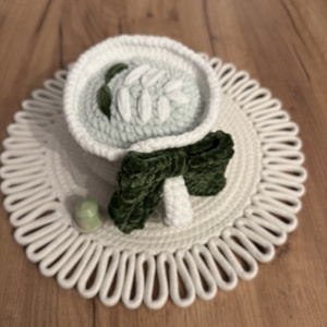 Pistacchio latte crosetat  - accesorii nuntă - materiale decor pentru nuntă - decorațiuni pentru masa de nuntă  - Artynos.ro
