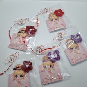 Clame de par cu floare / fluture crosetate - Artynos.ro