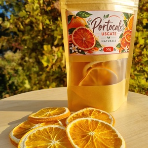 Felii de Portocale Uscate Premium, Deshidratate Uniform, pentru Decoratiuni si Aranjamente, 50 g, Craciun, Decoratiuni de Craciun de casa, Decoratiuni pentru usa de Craciun, , ARTYNOS