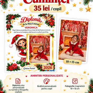 Kit personalizat de Craciun pentru copii � activitati, diploma, fotografie, stickere si poveste, Craciun, Decoratiuni de Advent, Calendar de Advent, , ARTYNOS
