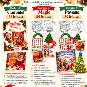 Kit personalizat de Crăciun pentru copii � activități, diplomă, fotografie, stickere și poveste - crăciun - decorațiuni de advent - calendar de advent - Artynos.ro