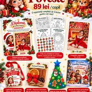 Kit personalizat de Crăciun pentru copii � activități, diplomă, fotografie, stickere și poveste - crăciun - decorațiuni de advent - calendar de advent - Artynos.ro