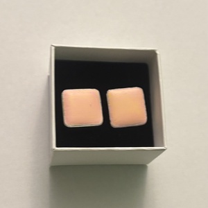 Cercei patrati ombré pictati, Bijuterii, Cercei, Cercei din margele, Confectionarea bijuteriilor, ARTYNOS