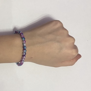 Bratara din perle colorate, Bijuterii, Bratari, Bratari din margele, Confectionarea bijuteriilor, Bratara realizata manual din perle colorate, ARTYNOS