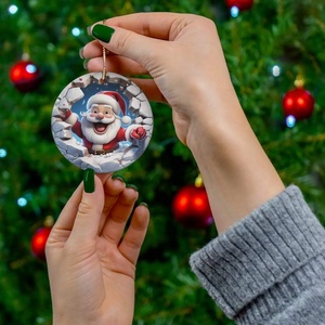Ornament ceramica personalizat , Accesorii de Craciun, Decoratiuni de Craciun de casa, Decoratiuni pentru pomul de Craciun, Altele, ARTYNOS