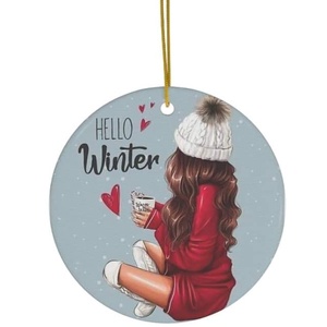 Ornament ceramica personalizat , Accesorii de Craciun, Decoratiuni de Craciun de casa, Decoratiuni pentru pomul de Craciun, Altele, ARTYNOS