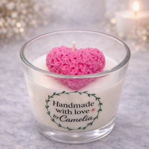 Lumanare Inima delicata 65g - casă & stil de viață - lumânări, parfumuri, arome - lumânări artizanale - Artynos.ro