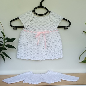 Rochiță Lili +Bolero , Îmbrăcăminte și modă, Haine bebeluși, haine copii, Rochii botez, Croșetat, Cusătură, ARTYNOS