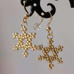 Cercei fulg de nea, Bijuterii, Cercei, Cercei din margele, Altele, ARTYNOS