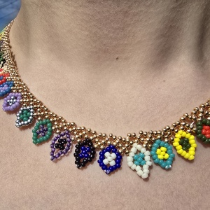 Colier Multicolor - bijuterii - coliere - coliere cu mărgele - Artynos.ro