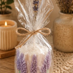 Lumânare decorativă handmade � Buchet de Lavandă Mov - casă & stil de viață - lumânări, parfumuri, arome - lumânări artizanale - Artynos.ro