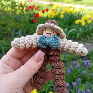 Breloc croșetat păpușică colorată � accesoriu handmade pentru chei sau geantă - genți și portofele - accesorii genți - breloc - Artynos.ro