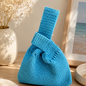 Crocheted Jappanese knot sack, Genti si portofele, Geanta pentru cumparaturi, Totebaguri, Crosetat, Japanese Knot Bag handmade – albastru deschis

* Geanta de mana crosetata manual, inspirata de desi..., ARTYNOS