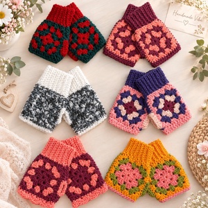 Manusi fara degete, Imbracaminte si moda, Esarfe, palarii, fularuri, Manusa, Crosetat, ARTYNOS