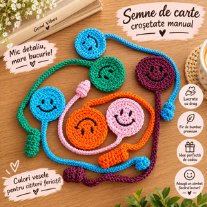 Semne de carte crosetate - cărți și creații cu tematică muzicală, cadouri - semn de carte - Artynos.ro