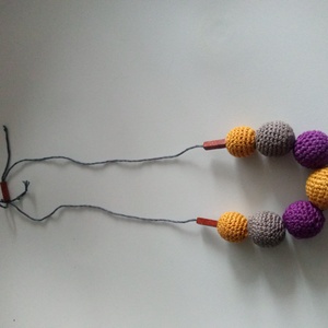 Colier gri mustar - bijuterii - coliere - coliere din mărgele - Artynos.ro