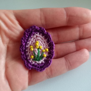 Set 2 Broșe croșetate - bijuterii - broșe - Artynos.ro