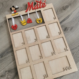 Rama foto primul an, Casa & Stil de viata, Decoratiuni de casa, Decoratiuni de pereti, Decoratiuni suspendate, Obiecte pictate, Prelucrarea lemnului, ARTYNOS