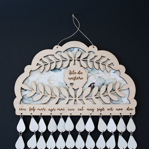 Calendar zile de nastere - model eucalipt, Casa & Stil de viata, Decoratiuni de casa, Decoratiuni de pereti, Calendar perete, Prelucrarea lemnului, ARTYNOS