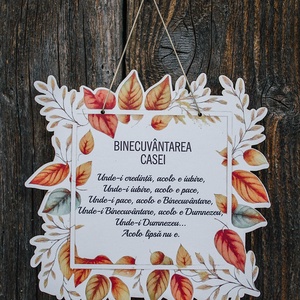 Binecuvantarea casei  - casă & stil de viață - decorațiuni de casă - picturi murale - artă de perete din lemn - Artynos.ro