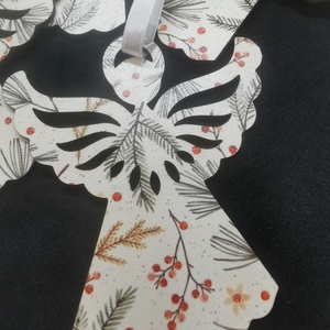 Ornament Crăciun - îngeraș cu model - crăciun - decorațiuni de crăciun de casă - globuri de crăciun - Artynos.ro