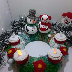 Coroniță advent - crăciun - accesorii cadou de crăciun - felicitări de crăciun - Artynos.ro