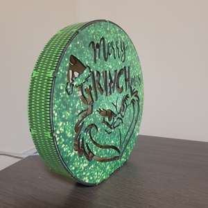 Lampă LED Grinch  decor de Crăciun handmade -  - Artynos.ro