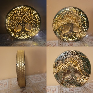 Lampa LED Copacul Vietii  decor handmade din lemn, 20 cm - Artynos.ro