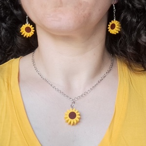 Set colier cercei Floarea-Soarelui - Artynos.ro