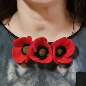 Colier la baza gâtului cu maci - bijuterii - coliere - coliere fără pandative - Artynos.ro