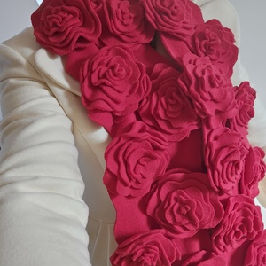 Fular/eșarfă cu trandafiri oversize - îmbrăcăminte și modă - eșarfe, pălării, fularuri - eșarfe - Artynos.ro