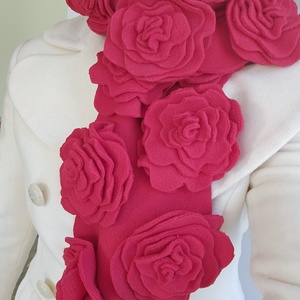 Fular/eșarfă cu trandafiri oversize - îmbrăcăminte și modă - eșarfe, pălării, fularuri - eșarfe - Artynos.ro