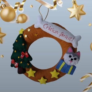 Coroniță decorațiune Crăciun - crăciun - decorațiuni de advent - coroniță advent - Artynos.ro