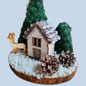 Aranjament rustic Crăciun  - crăciun - decorațiuni de advent - decor pentru masa de advent - Artynos.ro