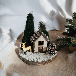 Aranjament rustic Crăciun  - crăciun - decorațiuni de advent - decor pentru masa de advent - Artynos.ro