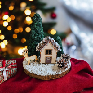 Aranjament rustic Crăciun  - crăciun - decorațiuni de advent - decor pentru masa de advent - Artynos.ro