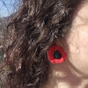 Cercei maci cu mărgeluțe - bijuterii - cercei - cercei din mărgele - Artynos.ro