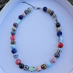 Colier cu margele ceramice - Artynos.ro