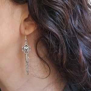 Cercei cu cheiță - bijuterii - cercei - cercei lungi - Artynos.ro