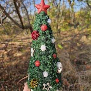 Decorațiune Crăciun brăduț împodobit - crăciun - decorațiuni de advent - decor pentru masa de advent - Artynos.ro