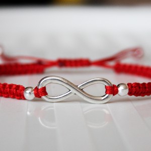 Brățară de protecție - Brățară Makrame - Infinite Red -  - Artynos.ro
