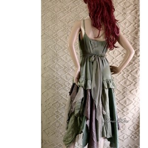  ETA - shabby chic art-design ruha - îmbrăcăminte și modă - haine damă - rochie, dintr-o bucată - Artynos.ro